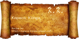 Kepecs Kinga névjegykártya